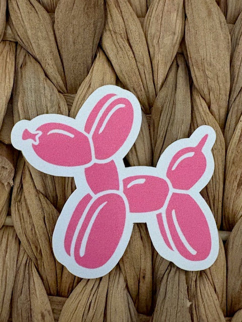 Pink Balloon Dog Sticker