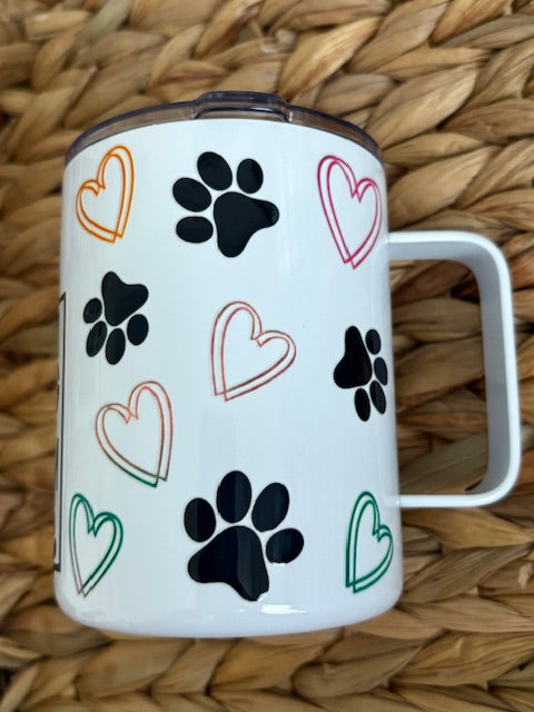 Dog Mom 15oz Stainless Steel Mug