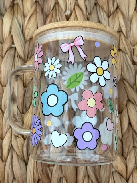 Springtime 15oz Clear Glass Mug