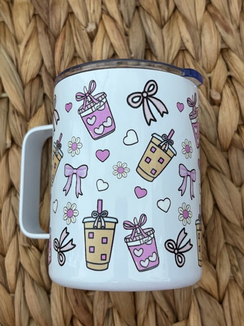 Iced Coffee Girly 15oz Stainless Steel Mug