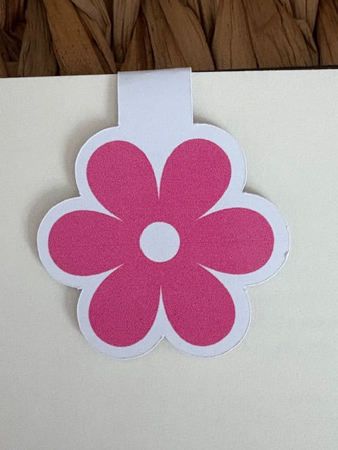Pink Flower Magnetic Bookmark