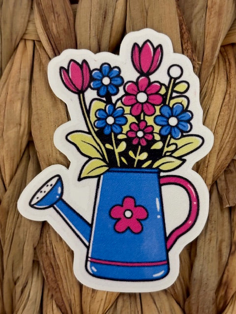 Flowers in Blue Pitcher