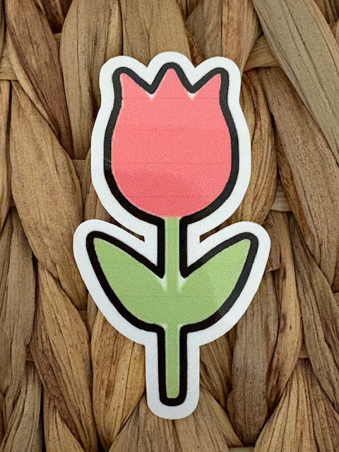 Pink Tulip Sticker