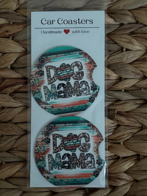 Dog Mama Car Coasters