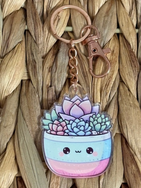 Cactus Garden Keychain